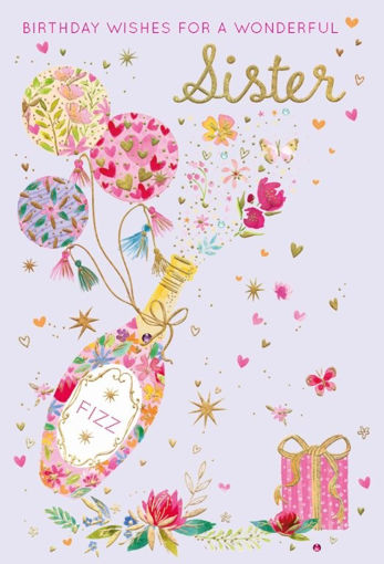 Picture of BIRTHDAY WISHES FOR A WONDERFUL SISTER  BIRTHDAY CARD